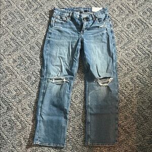 Distressed Blue Jeans